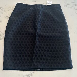 NWT J. Crew Black Dot Pencil Skirt